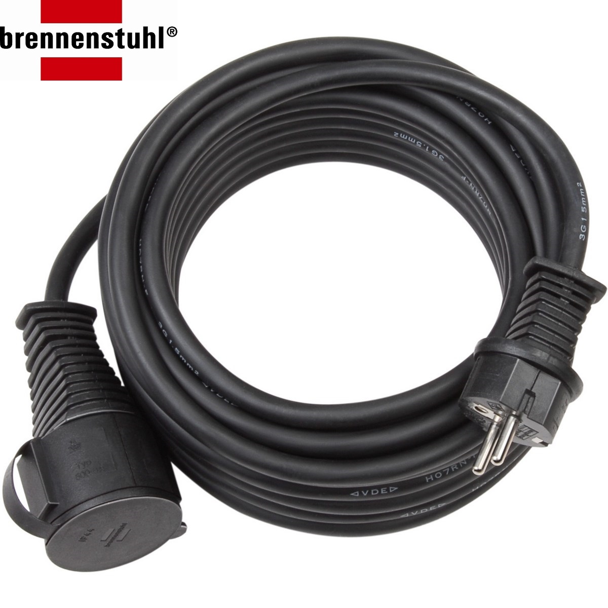 Kabel budowlany jakości BS IP 44 10m H07RN-F 3G1.5 czarny