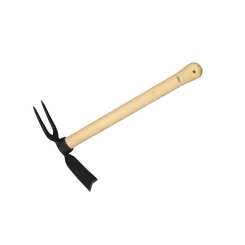 Ideal Doppelhäckchen 2 spitze  Zi. Breitblatt 40 cm Buchenstiel handge.