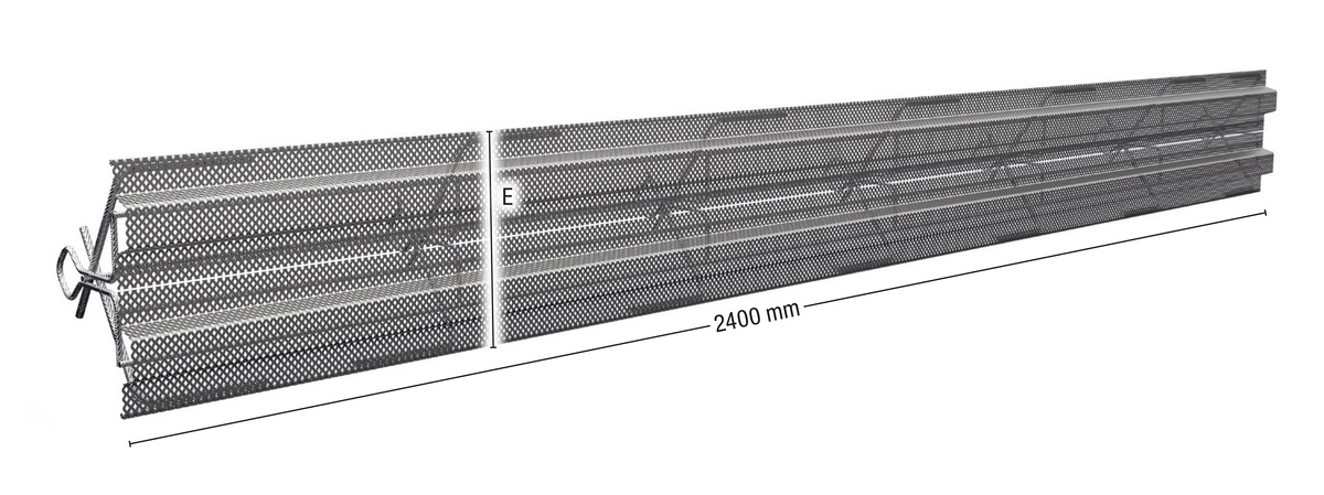 Mastertec shuttering element ABS 300 galvanised sealing sheet cage length 2.40m 160mm