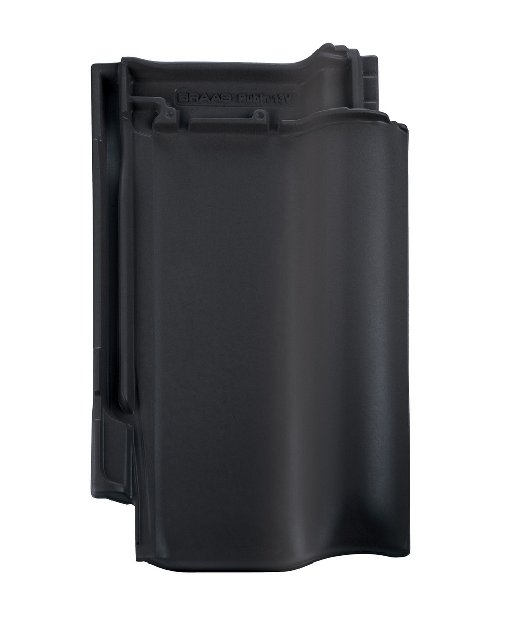 Braas Rubin 13V(O) MN anthracite Whole flat tile 1/1 (top size grove)