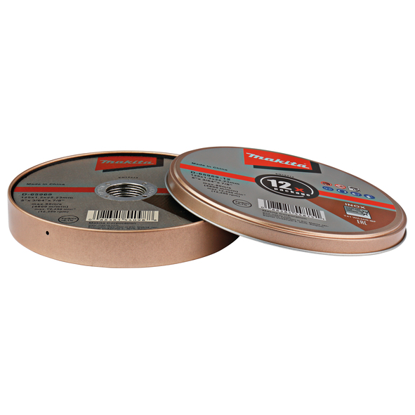 Makita Inox cutting disc 125mm 12 pieces in metal box D-65969-12