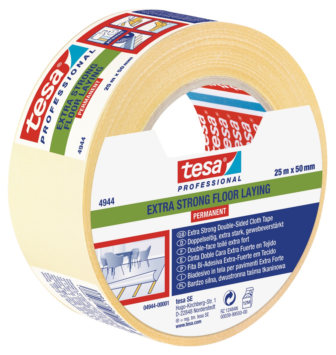 Taśma montażowa tesa® Professional 4944 25mx50mm bardzo mocna i trwała