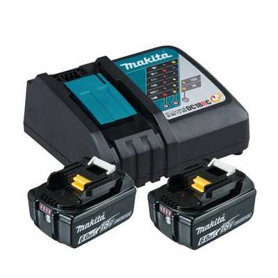 Makita Power-Source Kit 6.0 Ah 18.0 V 1 charger + 2x rechargeable battery BL1860B - 199480-6