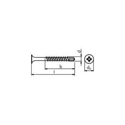 ACP PP Schnellbauschraube EN14566 TSD 3.5x35mm TEKS-Spitze 1000er-Pack