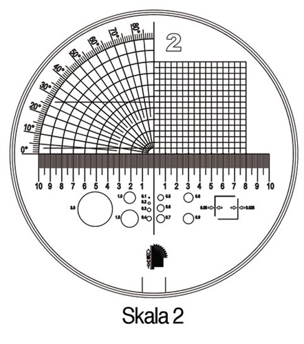 Messskala Tech-Line Skala-D.25/2.5mm 2 Duo-Skala SCHWEIZER