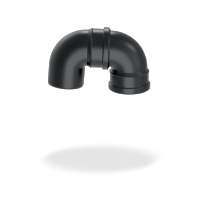 SitaVent pipe bend 2 x 87.3° DN 100 made of polypropylene - 17900011