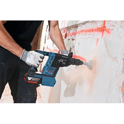 Bosch cordless rotary hammer with SDS plus GBH 18V-26 F 2x6.0 Ah in L-BOXX