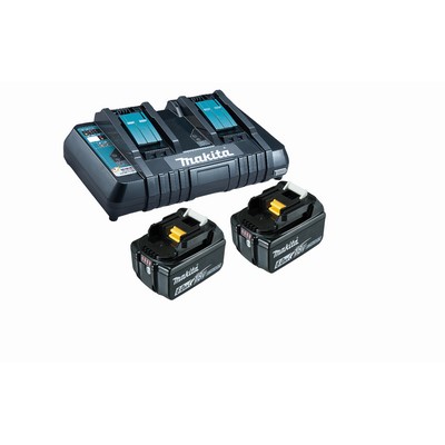 Makita Power-Source Kit 6.0 Ah 18.0 V 1 charger + 2x rechargeable battery BL1860B - 199484-8