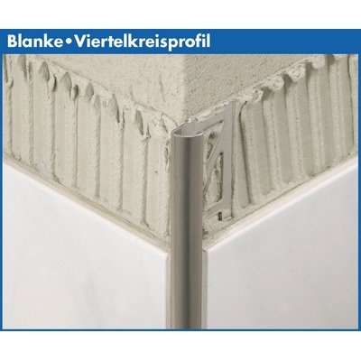 Pusty profil ćwierćkolisty ze stali nierdzewnej 8mmx2.5m - 347-280-08025