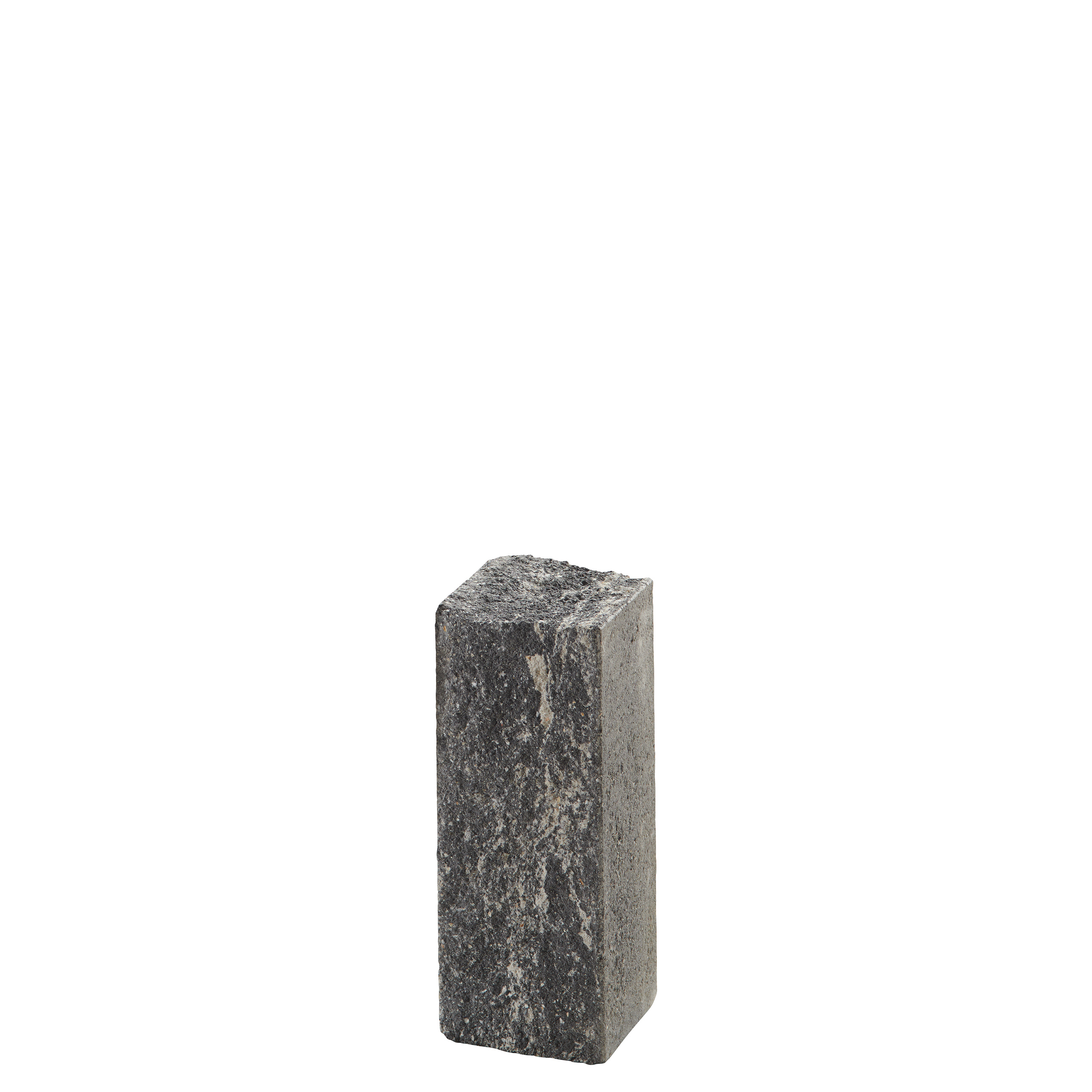Palisada końcowa Via Leano 15x14x40cm nero bianco palona śrutowana