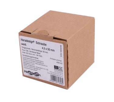 AMF HERADESIGN wkręt 4,5x50mm biały TX20 200 szt. w opakowaniu