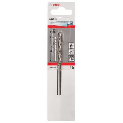 Bosch metal drill HSS-G DIN338 6x57x93mm