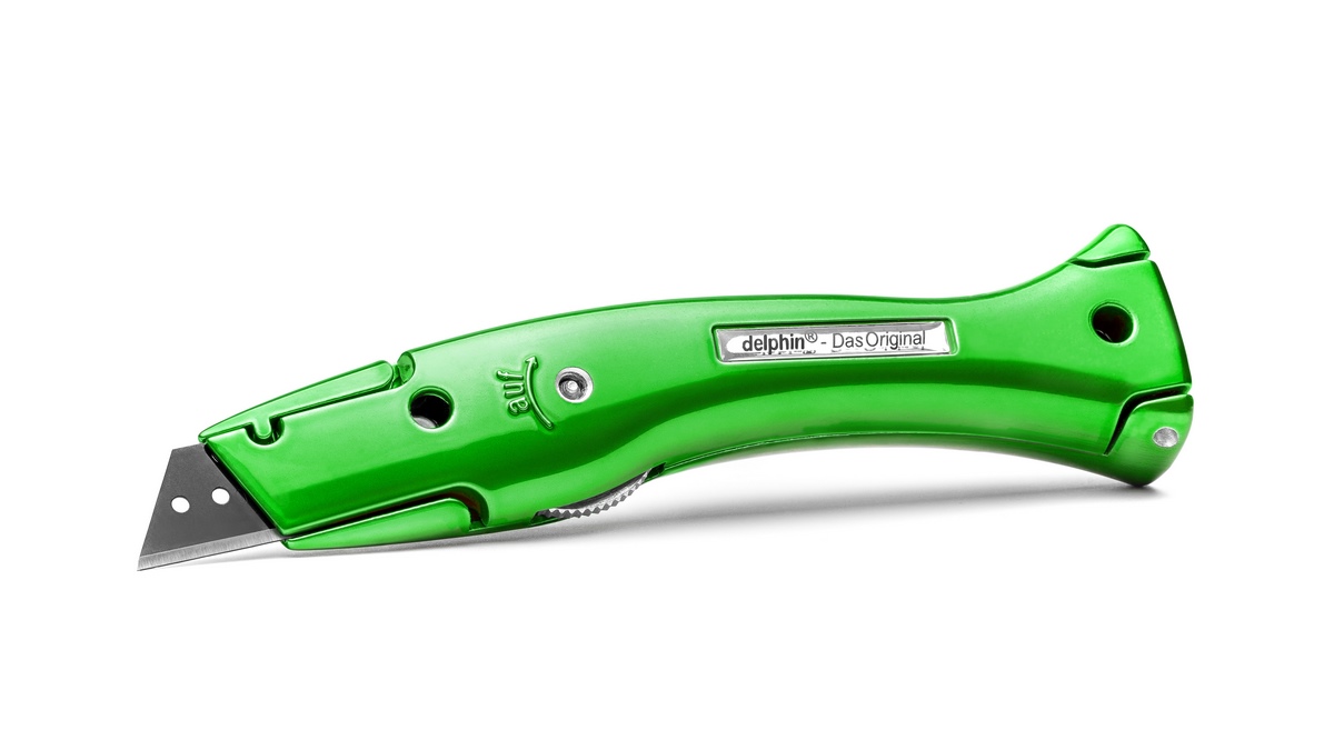 Delphin®-03 Style Edition Candy Green utility knife incl. plastic sheath