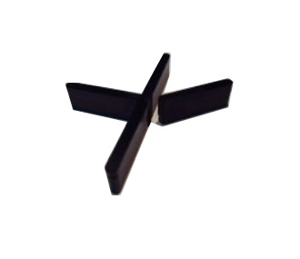 Volfi-Fugenkreuz FK-A 5/19-55mm schwarz abbrechbarer Schenkel - 250 Stk./Beutel