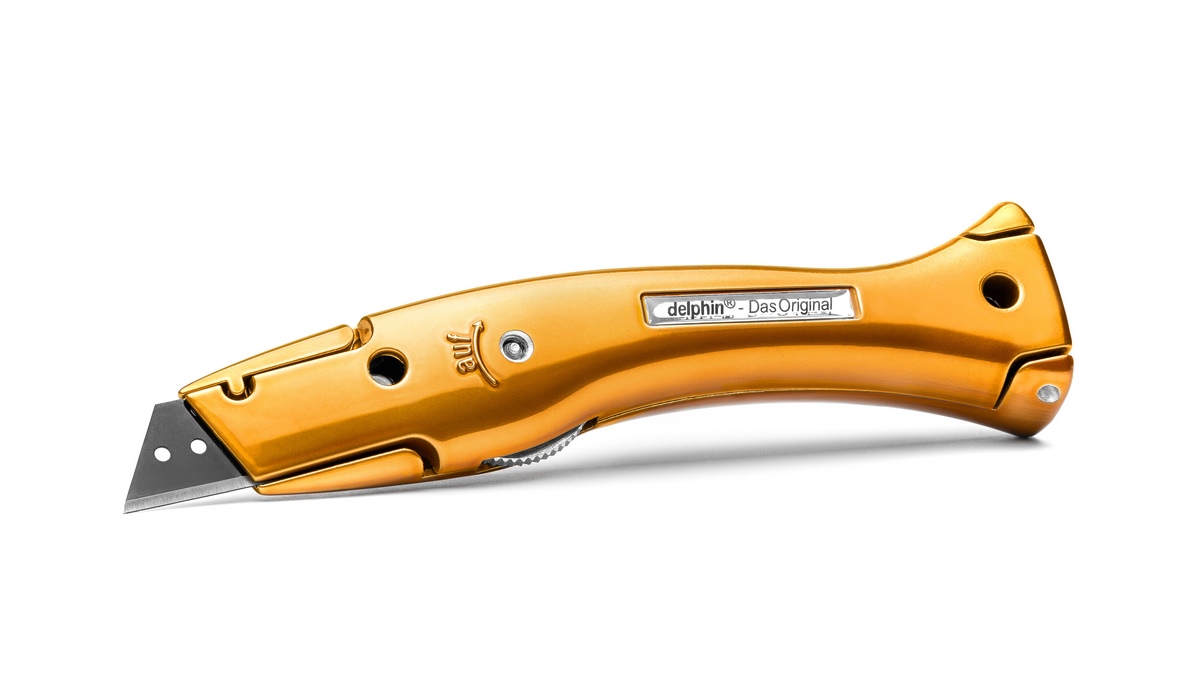 Delphin®-03 Style Edition Candy Orange utility knife incl. plastic sheath