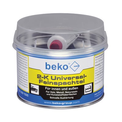 Beko 2-składnikowy uniwersalny drobnoziarnisty wypełniacz 1kg biały z czerwonym utwardzaczem 25g