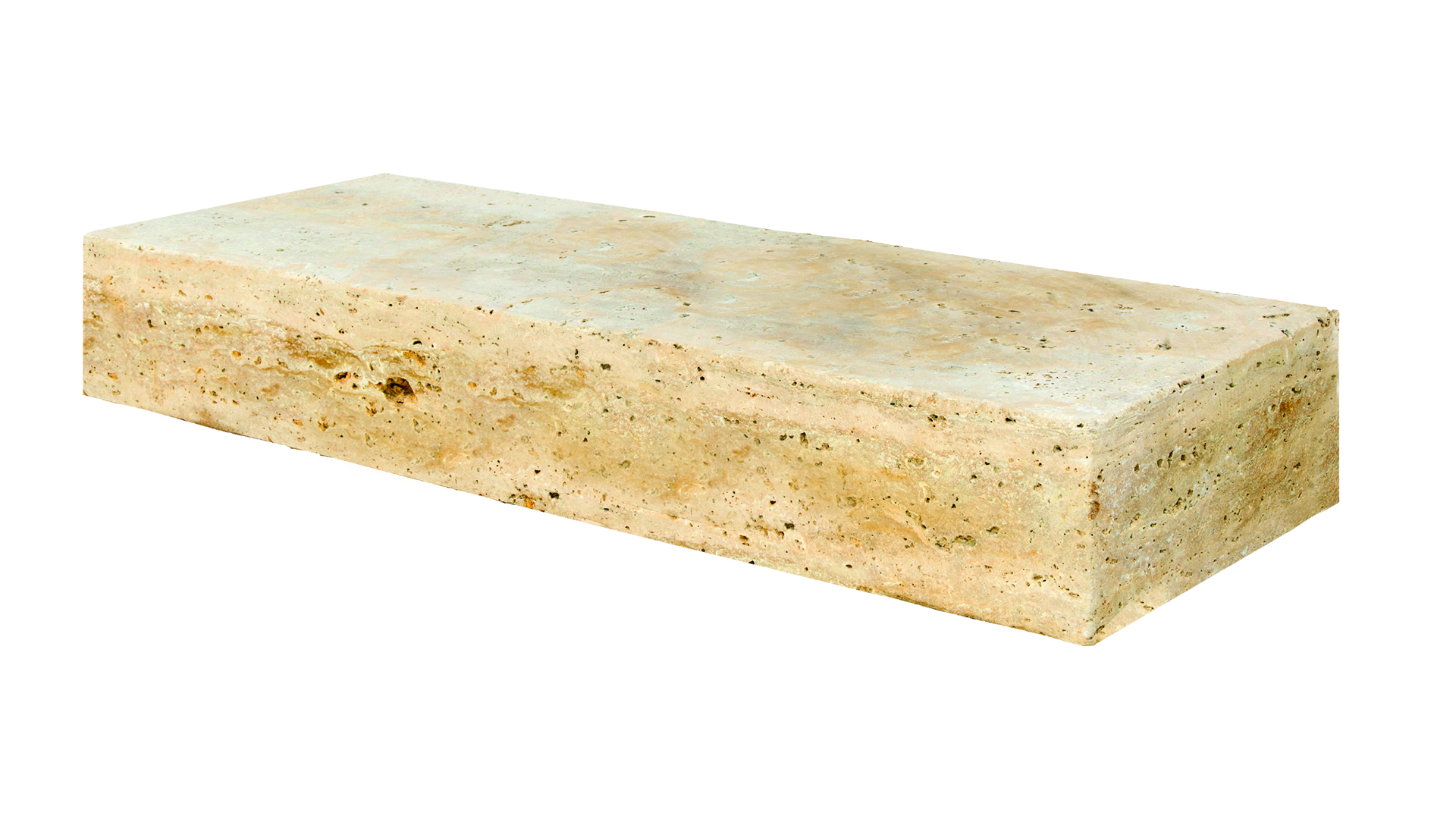 Lagotrade Travertin Vanilla Color-Mix beige gem. Blockstufe L/B/H 100/35/15 cm