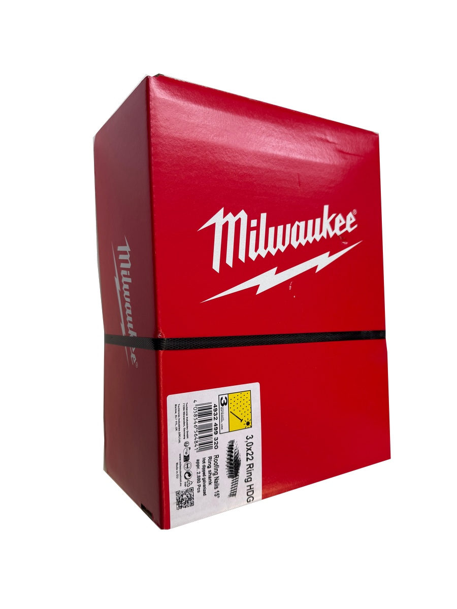 Milwaukee coil nails 3.05x22mm RS hot-dip galvanised 2880 pcs/pack