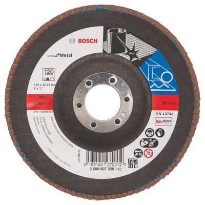 Bosch flap disc Best Metal 125x22.23mm K120