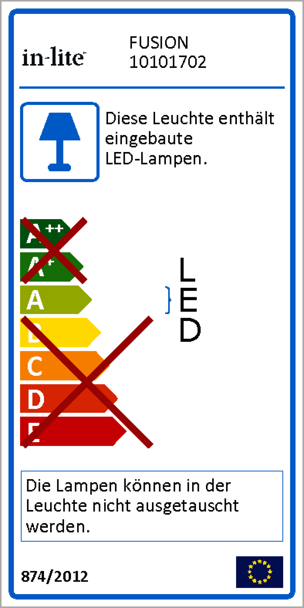 in-lite Einbauleuchte LED FUSION 12V 1W RVS Ø60mm warmweiß