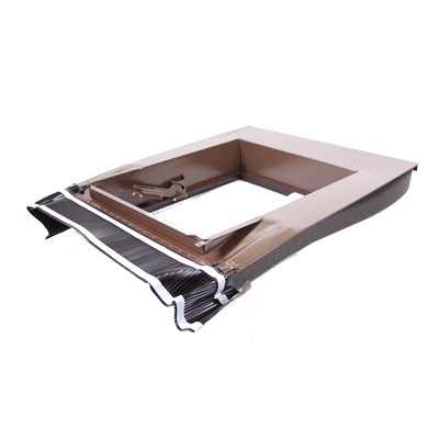 LEH PB Metalowy świetlik do patelni 420x520mm ciemnobrązowy ESG górny otwór