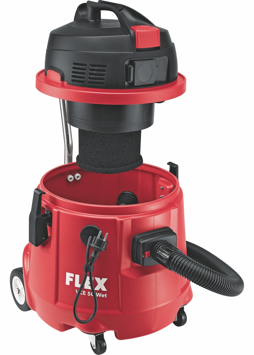 FLEX VCE 50 WET Wet vacuum cleaner with integrated water pump 50 litres