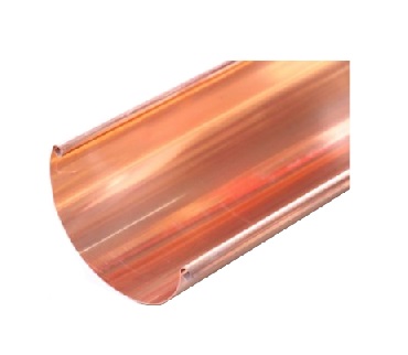 Copper gutter 33 0.6mm small bead Length 5.00m