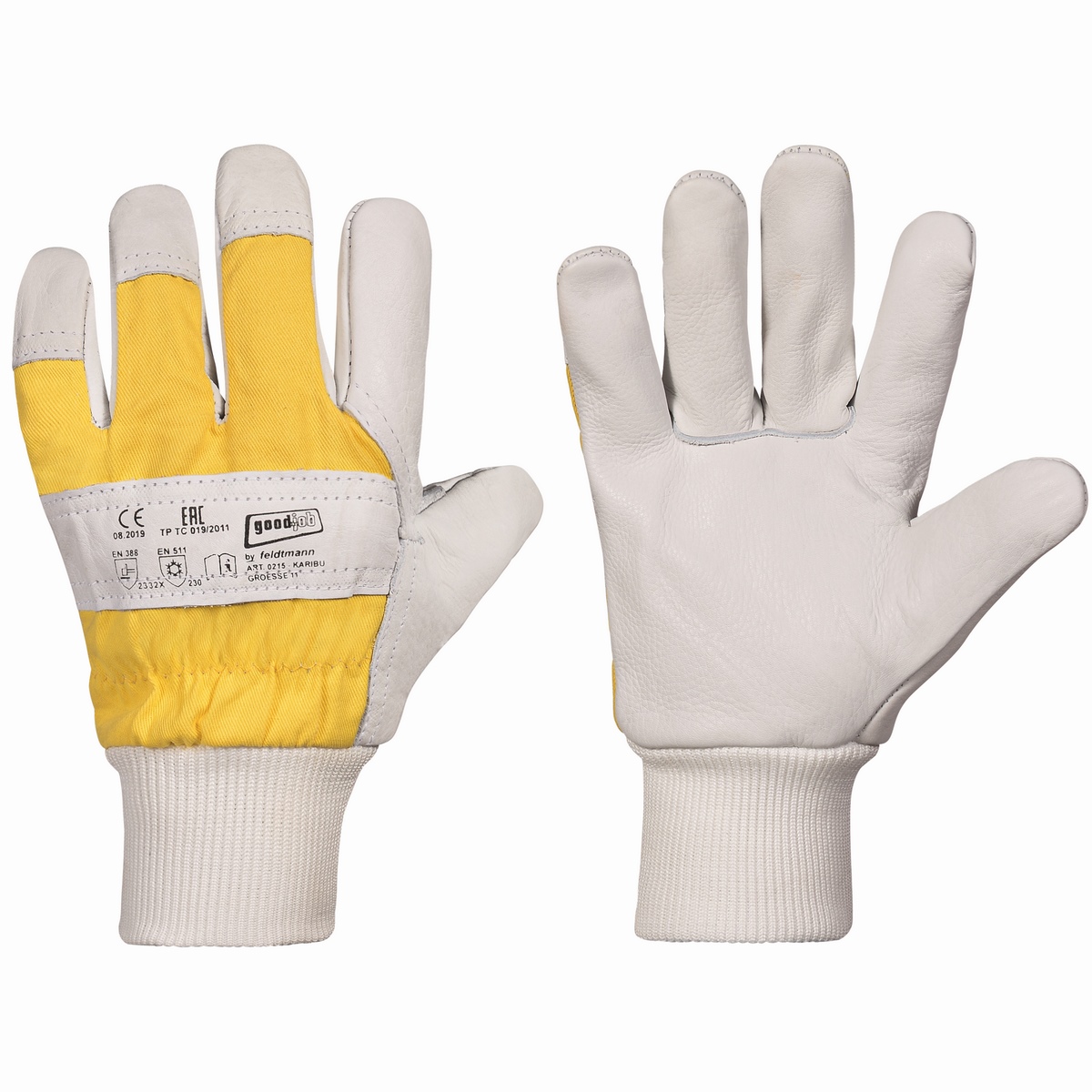 KARIBU STRONGHAND® Handschuhe Rindvollleder naturfarben Gr. 11