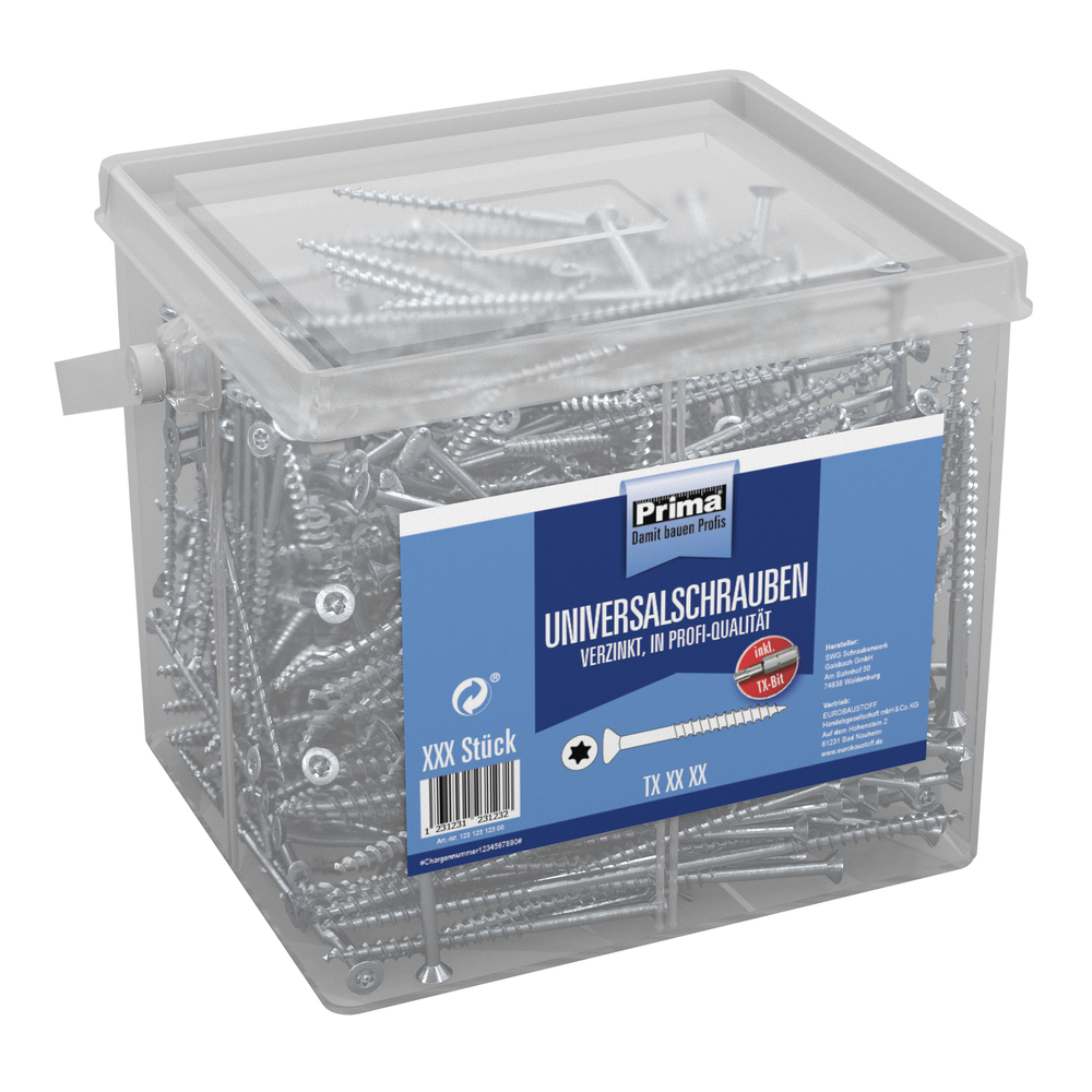 Prima Universalschr. vz TX25 5,0x100mm mit Bit PRO - 200 Stück