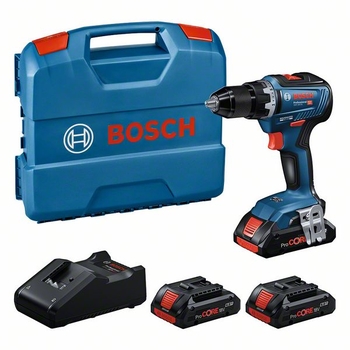 Bosch Akku-Bohrschrauber GSR 18V-55 3xPC4,0Ah, GAL 18V-40 LC u.  L-Case