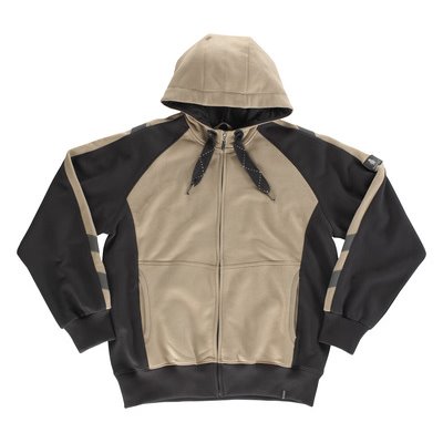 MASCOT® Wiesbaden Kapuzensweatshirt hellkhaki/schwarz Gr. L m. RV