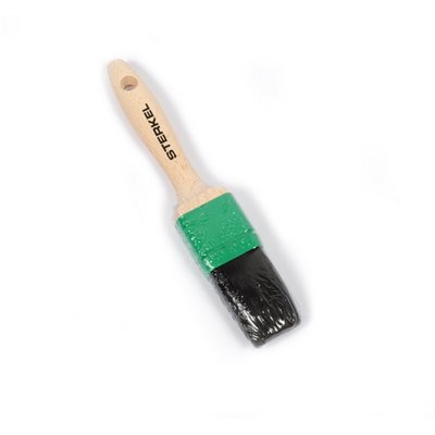 Profesjonalna szczotka płaska Nespoli czarna 40x14mm uchwyt z drewna bukowego włosie z tworzywa sztucznego