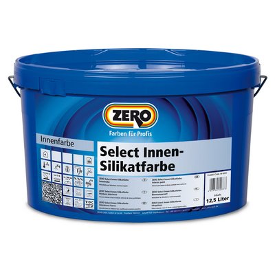Zero Select interior silicate paint white 12.5l for interior use