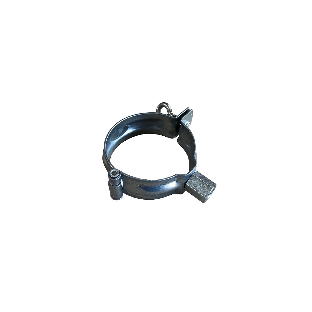 LEH VZ Drain pipe clamp DN80mm w. threaded socket M8/M10