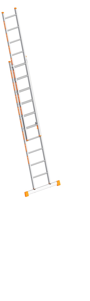 Layher TOPIC 1035 Extension ladder 2x10 rungs w. trav. max. length 4.80m