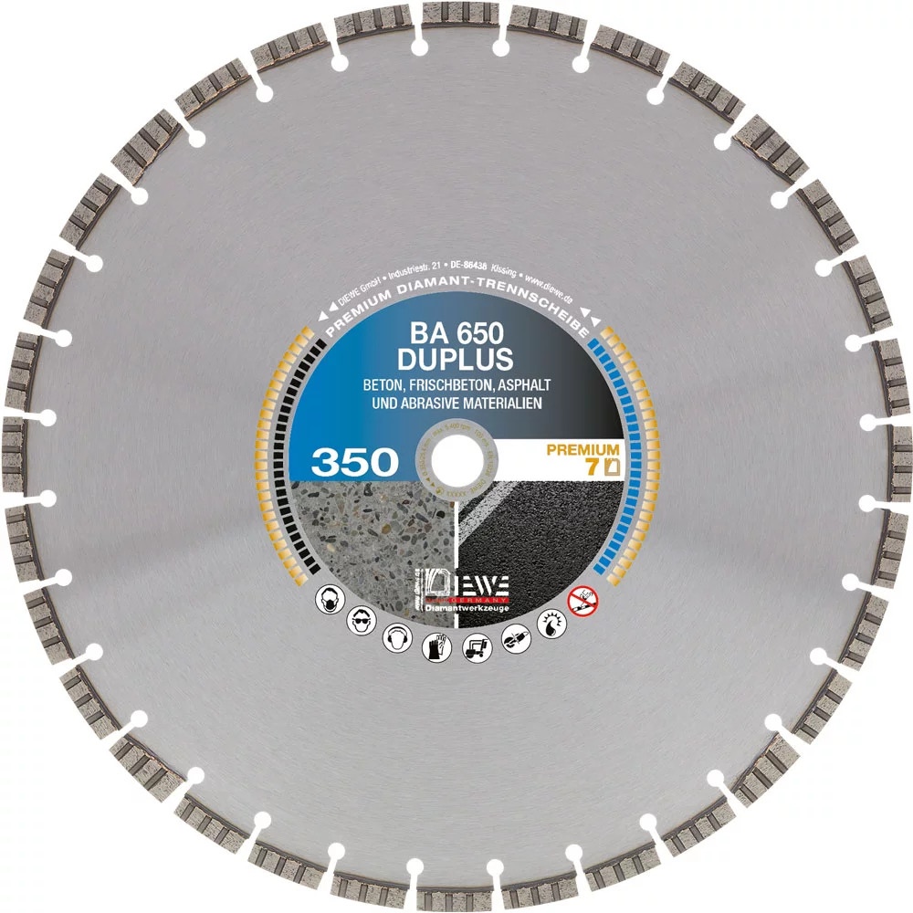 Diewe diamond cutting disc BA 650 DUPLUS PREMIUM - 400x25.4mm - concrete and asphalt