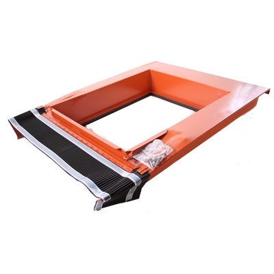LEH PB Metalowe okno dachowe do panela 420x520mm ceglastoczerwony ESG górny otwór