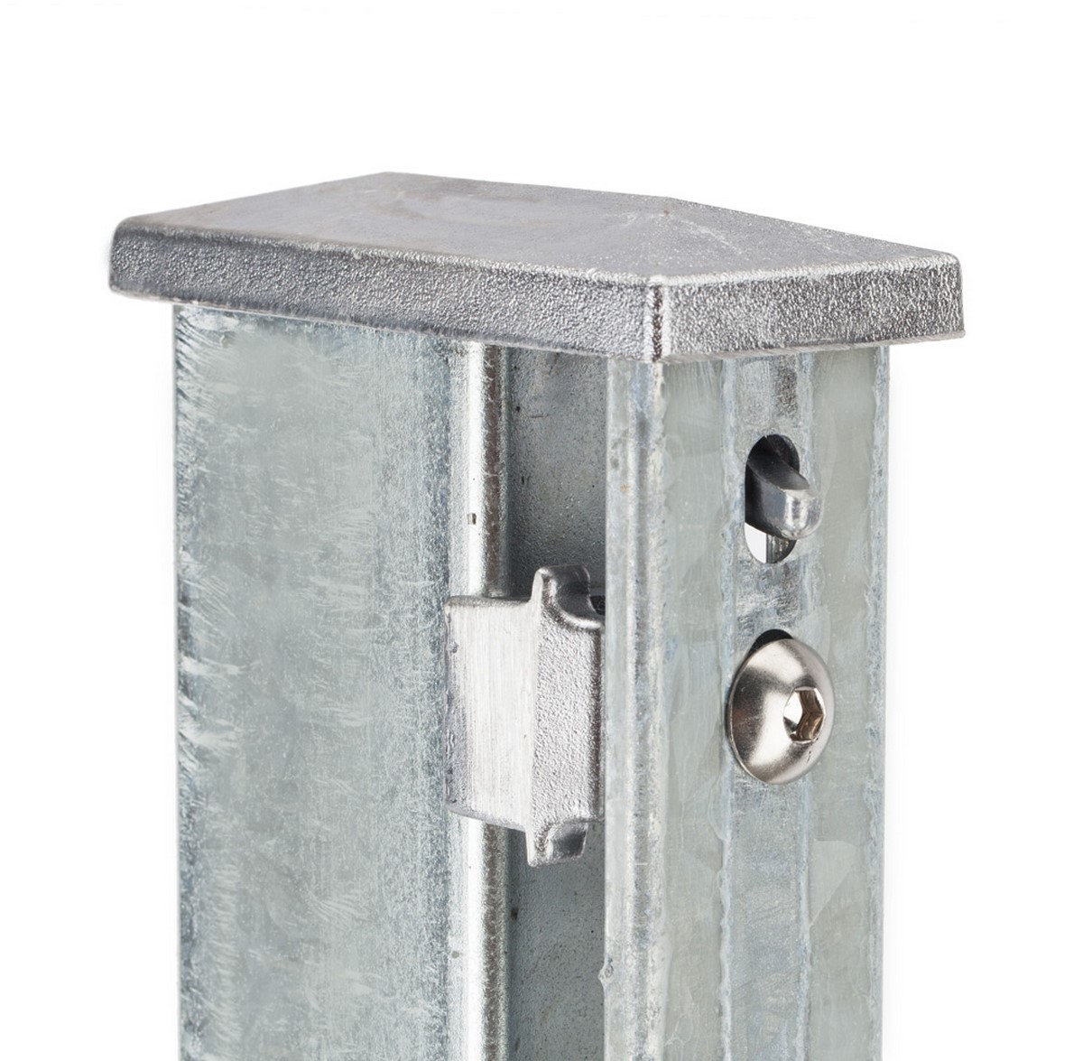 AOS fence post XAA-2200 hot-dip galvanised for fence height 1630mm length 2200mm