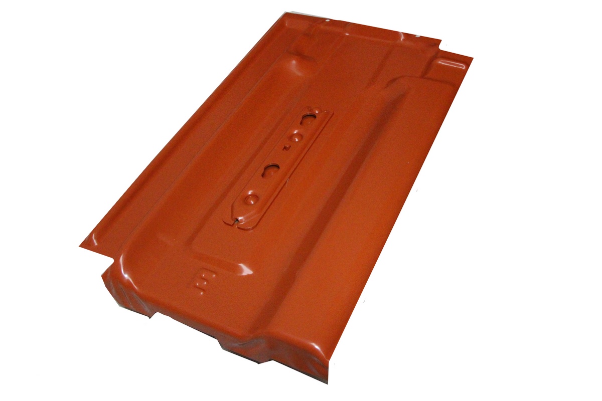 LEH PB Metal roof tile large interlocking tile Erlus "Click17" tile red