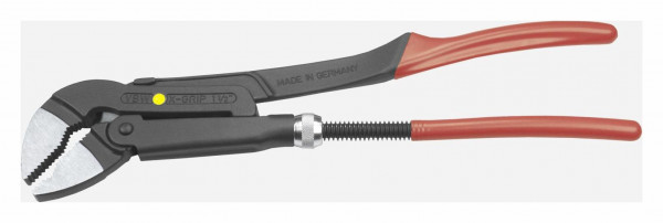 VBW ABC-Rohrzange X-GRIP 115 anthrazit lackiert, roter Kunststoffübe