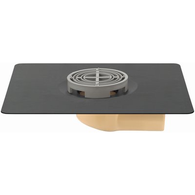 SitaMini balcony gully DN 50 PUR with drain. Round sieve Bitumen collar - 161200