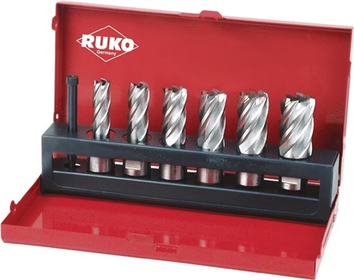 Zestaw wierteł rdzeniowych 7 szt. D.12-22mm HSS RUKO L.30mm Weldon