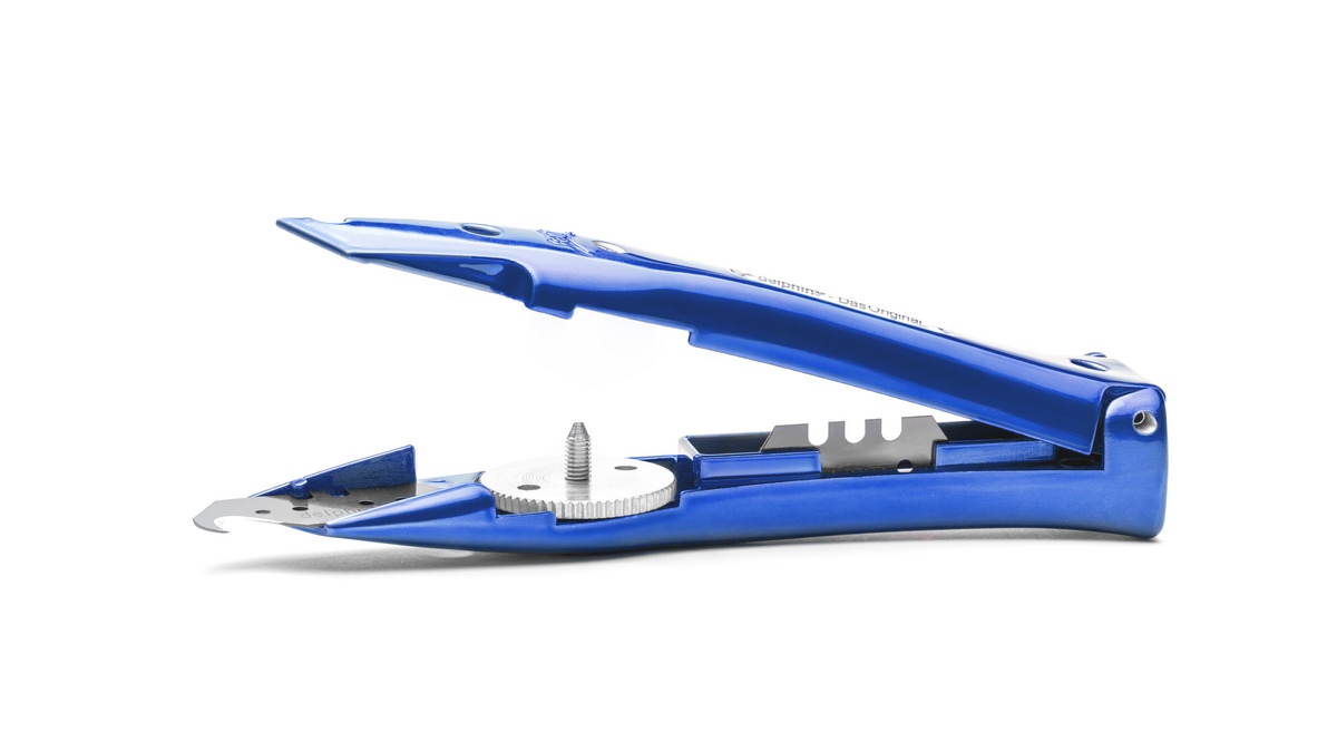 Delphin®-03 Style Edition Candy Blue Utility knife incl. plastic sheath