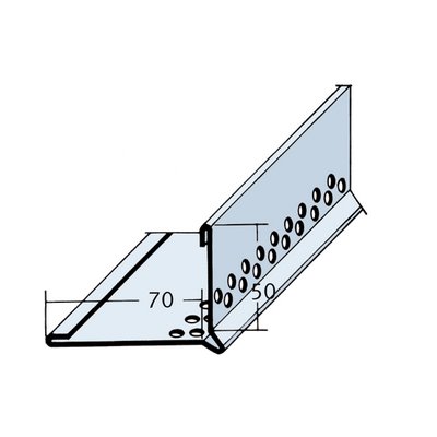 Listwa ograniczająca żwir Maisch aluminium 70x50mm 2.5m 09139 250.0