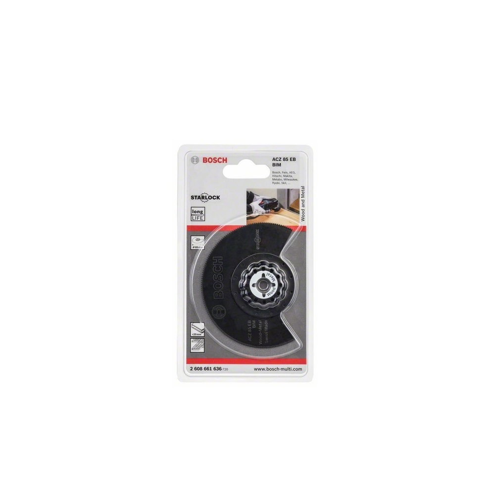 Bosch segmental saw blade for wood/metal cranked Ø85mm ACZ 85 EB BIM