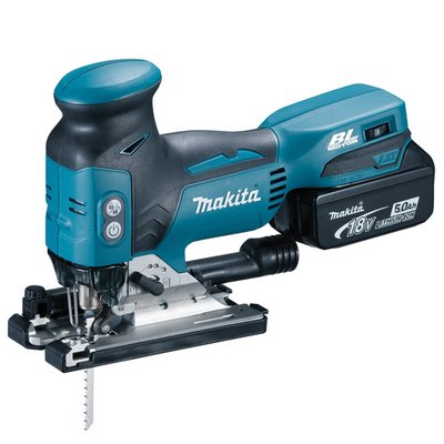 Makita cordless reciprocating jigsaw 18V/5.0Ah w. 1 battery and charger in MAKPAC