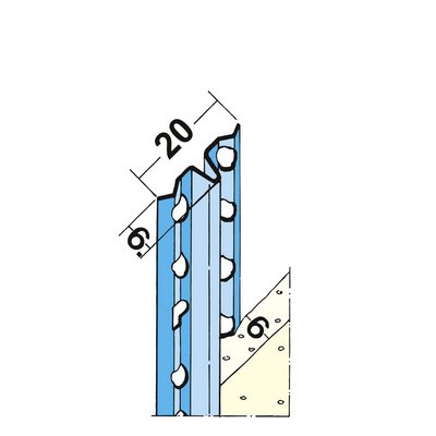 Maisch plaster gauge interior plaster 6mm 2.60m vz 01106 260.0 Quick plaster profile