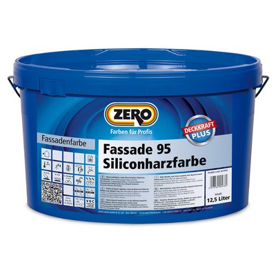 Zero Facade 95 Silicone Resin Paint Opacity Plus biała 12,5l, do zastosowań zewnętrznych