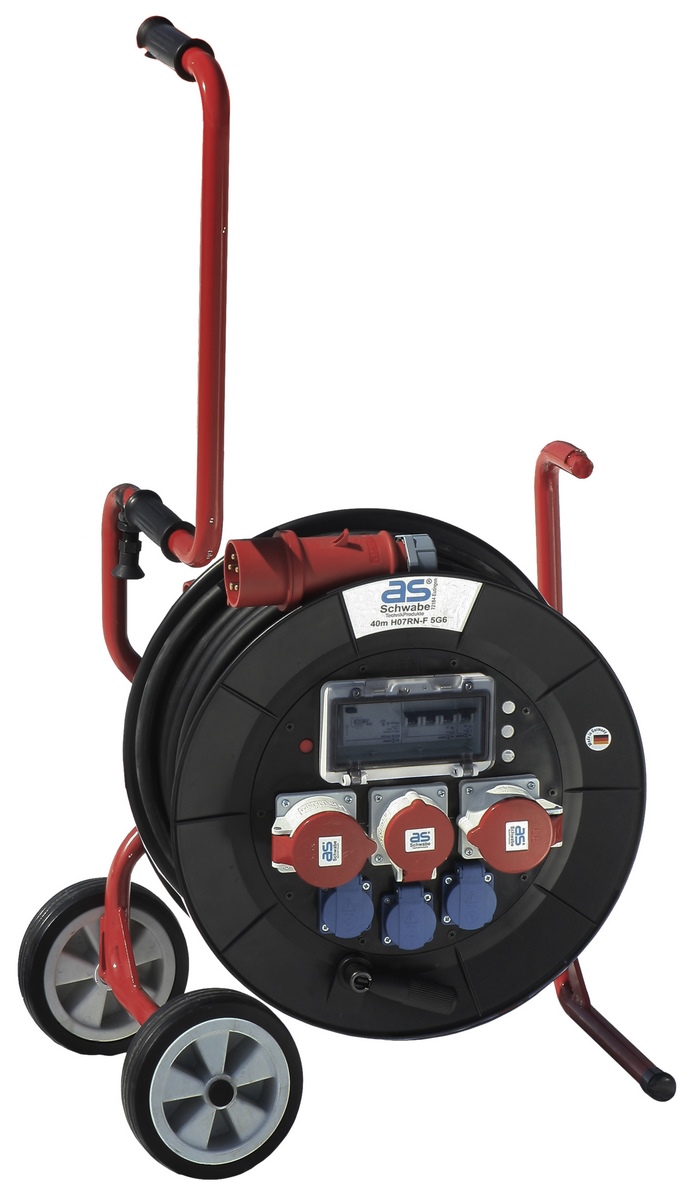 Schwabe Mammut reel 5 m. Chassis 400V/32A - H07RN-F 5G6 40m