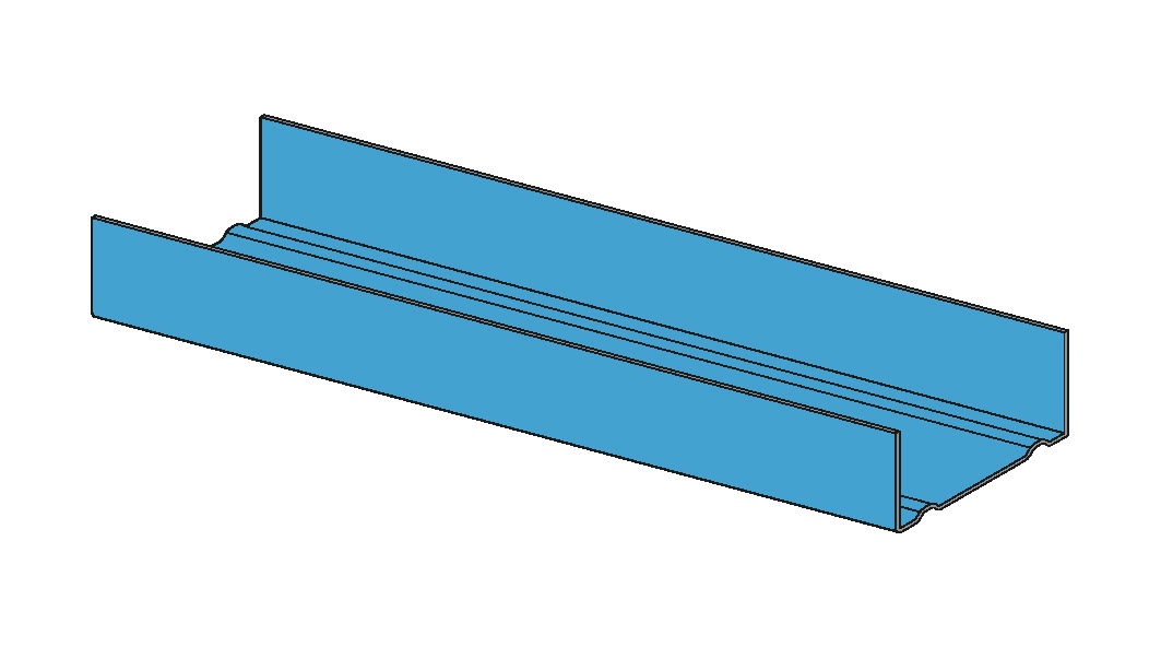 Knauf UW-Profile C5-M blue 75x40x06mm 4000mm